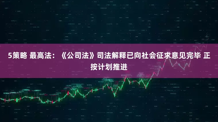 5策略 最高法：《公司法》司法解释已向社会征求意见完毕 正按计划推进
