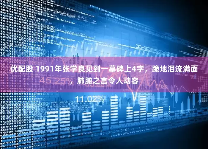 优配股 1991年张学良见到一墓碑上4字,跪地泪流满面,肺腑之言令人动容